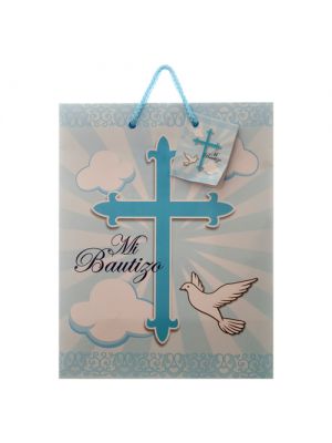 GIFT BAG BAUTIZO GLOSSY MD 4 ASST DSGN