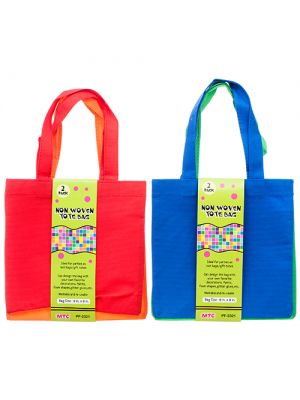 MTC TOTE BAG LG NON-WOVEN 2PC 6 ASST CLR #PF-2321