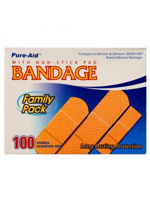 BANDAGE ASST 100CT #PURE-AID